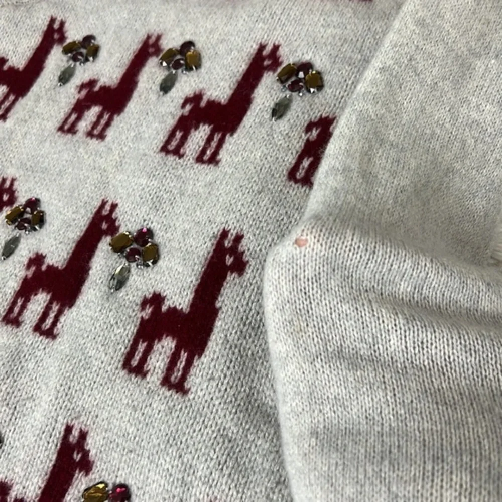 J.CREW‎ Embellished Ilama-intarsia wool sweater
